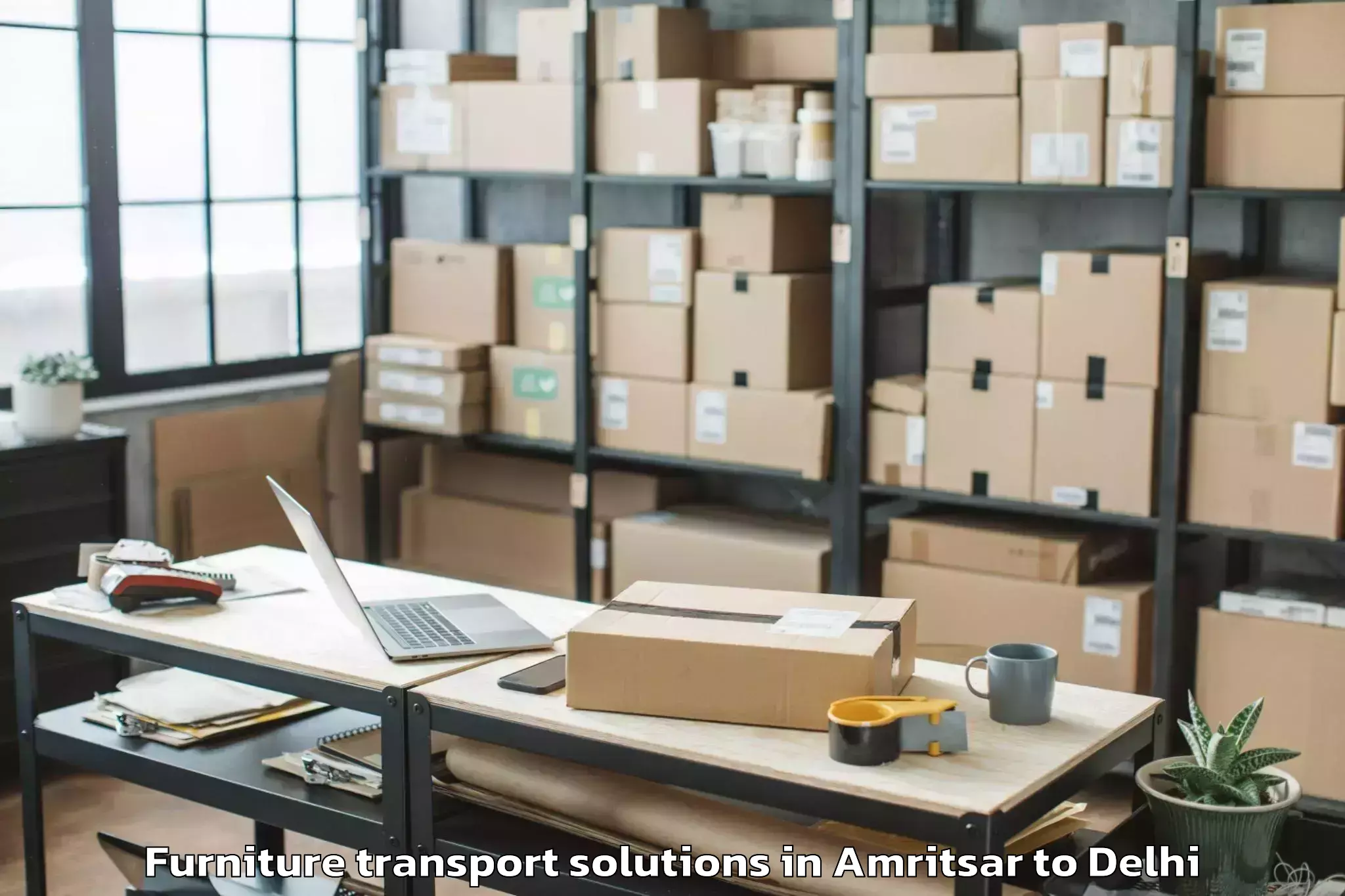 Trusted Amritsar to D Mall Pitampura Furniture Transport Solutions